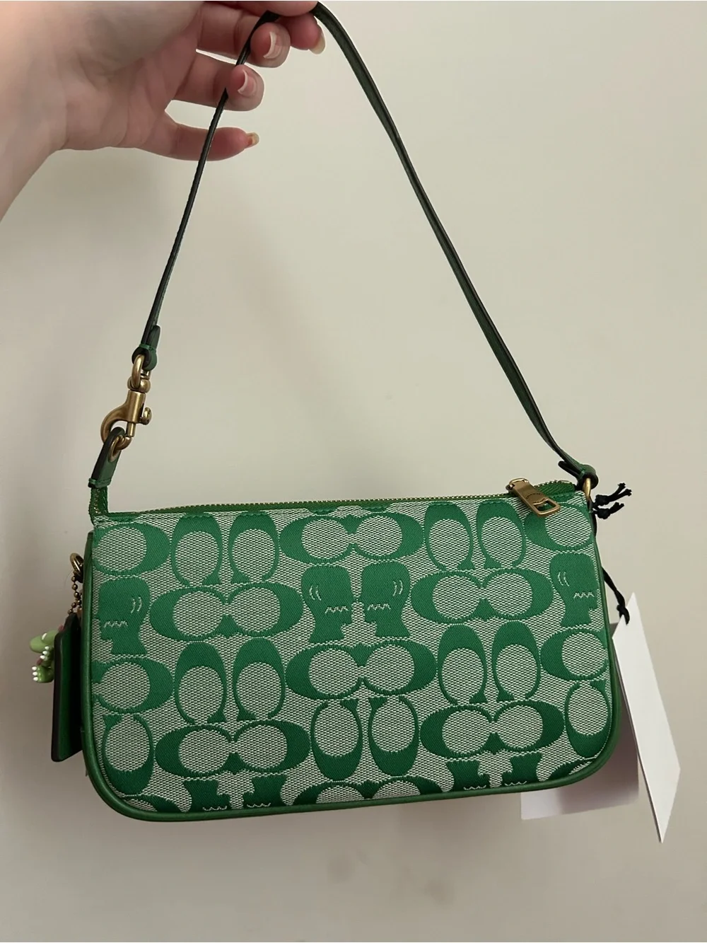 Coach Brain Dead green plaza in signature jacquard